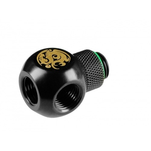 Bitspower Adapter Q-Splitter G1/4 Ag Auf 3X G1/4 Ig - Drehbar, Schwarz Matt-image