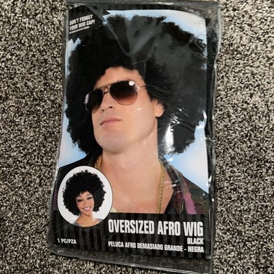 Black Giant Afro Wig Super Big Jumbo Disco 70s Costume Large Fro Curly Oversized