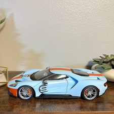 2017 FORD GT #9  BLUE w/ ORANGE STRIPES 9 MAISTO 1:18