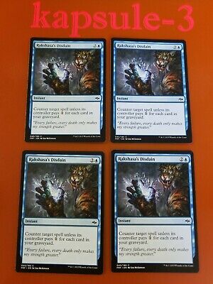 Rakshasa's Disdain X4 EX/NM Fate Reforged MTG Magic Cards Blue Common
