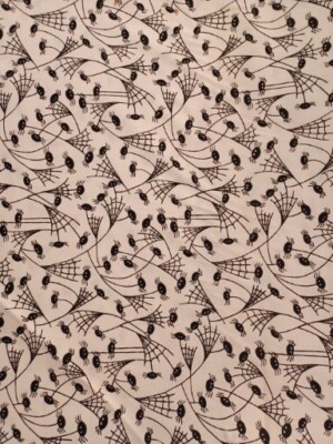 Moda Trick Or Treat Fabric Pattern #19473 Spiders & Spiderwebs Halloween