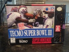 TECMO Super Bowl III SNES Super Nintendo Original 1995 Cardboard Collector BOX