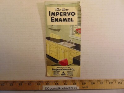 Vintage The New Impervo Enamel Benjamin Moore & Co Brochure Damaged