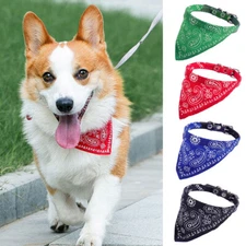 Adjustable Pet Bandana Collar Small Dogs Kitten Saliva Towel Cat Triangle Scarf