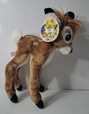 Vintage Bambi Deer Fawn Plush Stuffed Toy Posable Korea 15" Sears Disney See Pix