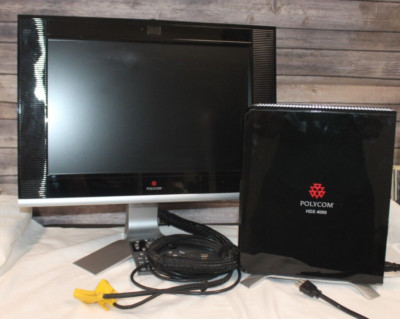 Polycom HDX 4000 HD Video Conferencing Console Codec Office System Display Unit
