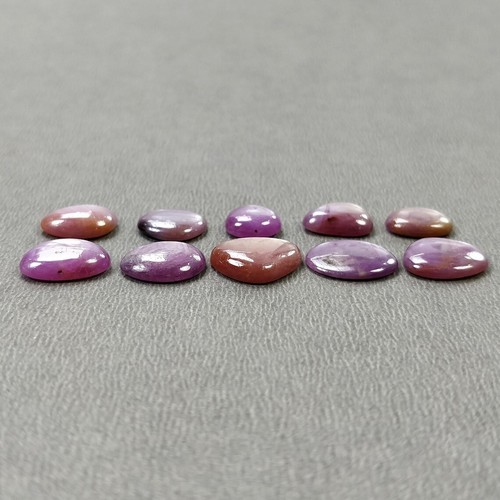30.35cts MULTI Sheen SAPPHIRE Cabochon Gemstone Uneven Shap 8mm - 13*10.5mm 10pc - Picture 4 of 4