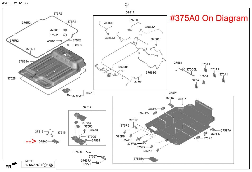 NEW OEM Battery Management Control Module 375A0K4002 for Kona Electric 19-21