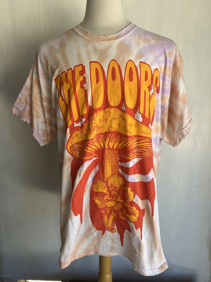 THE DOORS (2021) Official Unisex 70s Band Retro Mushroom Tie-Dye T