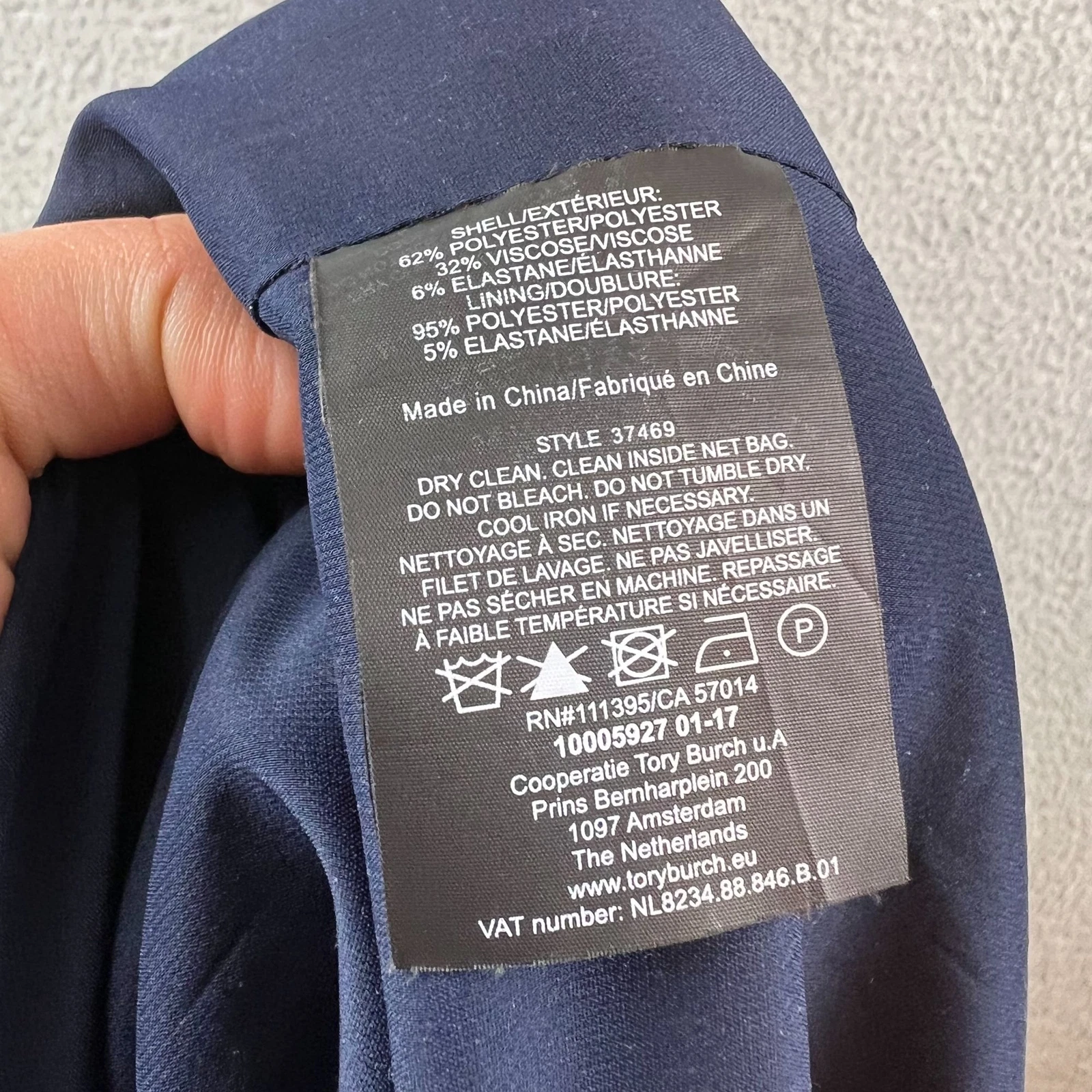 Mini abito blu navy Tory Burch taglia 10 vendita al dettaglio $360