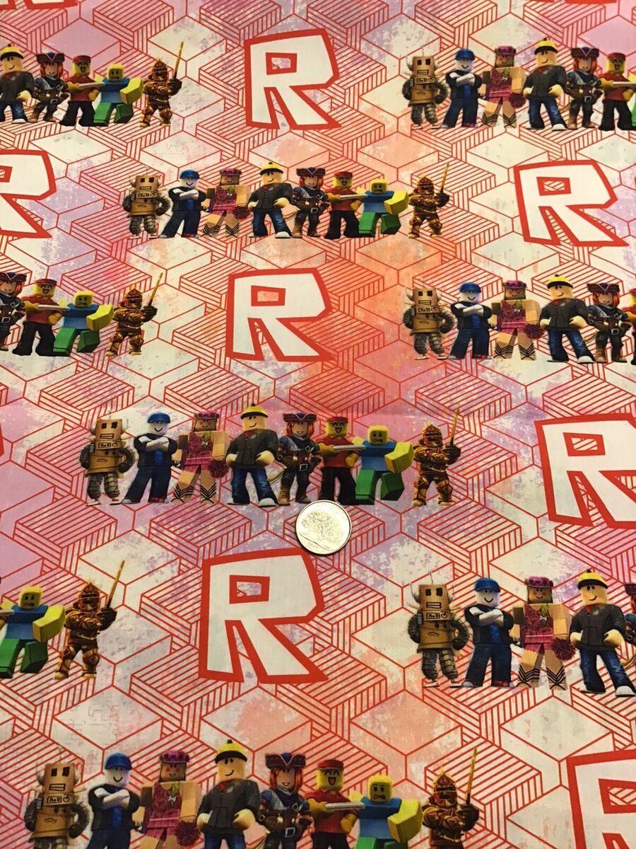 Custom Roblox Cotton Fabric Fat Quarter 18”x21” FQ