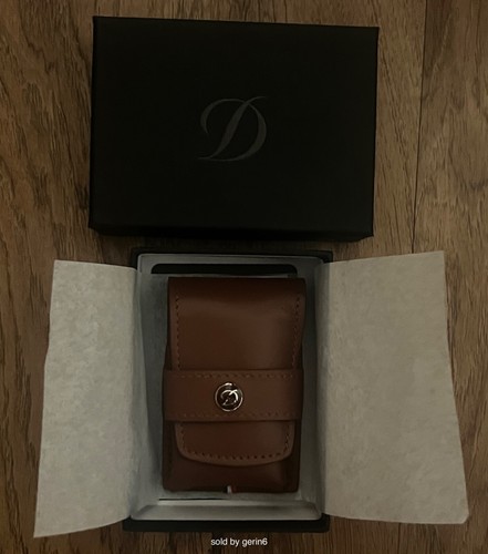 S.T. Dupont Brown Leather LeGrand & Line 2 Lighter Case Pouch, 180124 New In Box - Picture 6 of 10