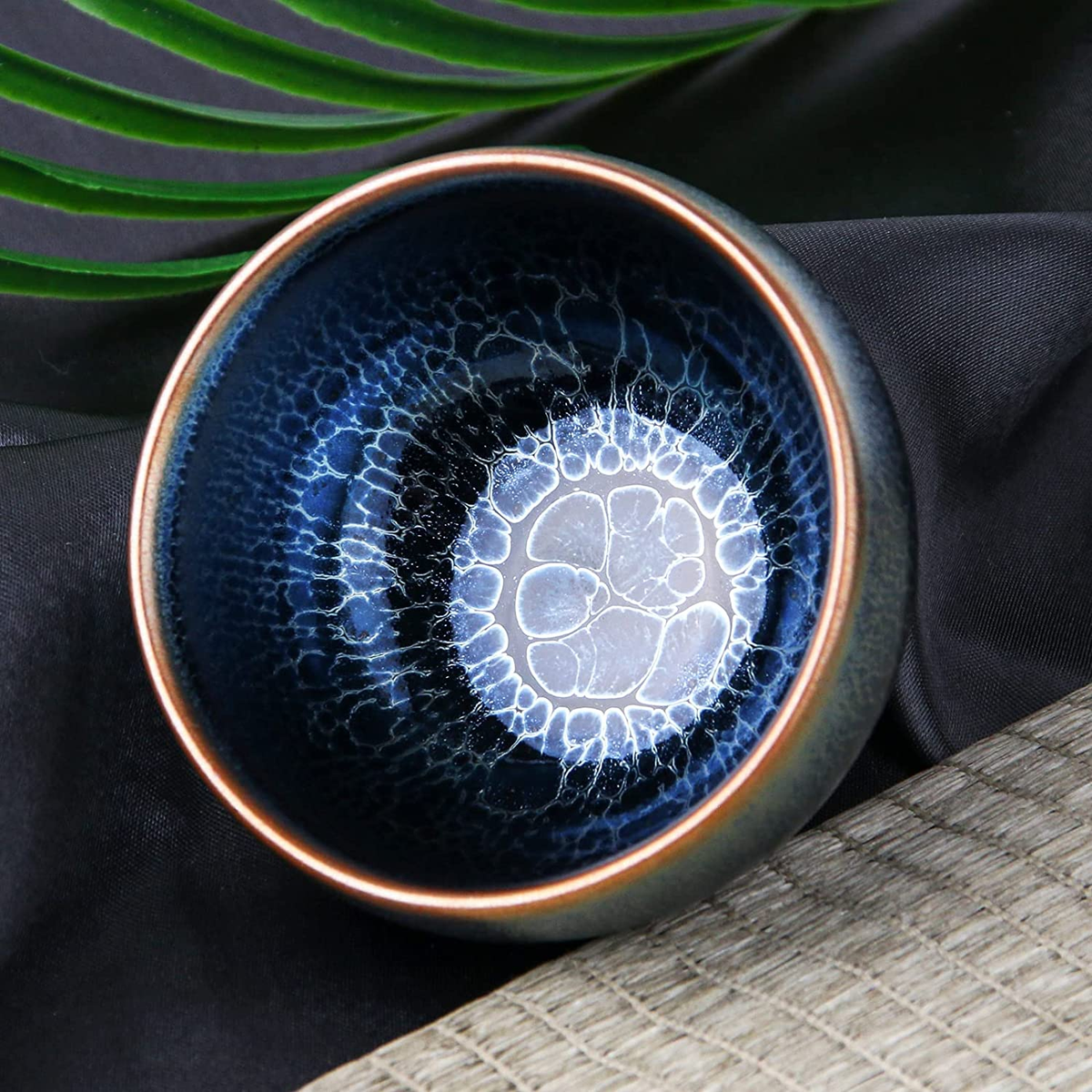 Chinese Tea Cup Japanese Tea Cups 3.5 Oz Ceramic Tenmoku Kung Fu