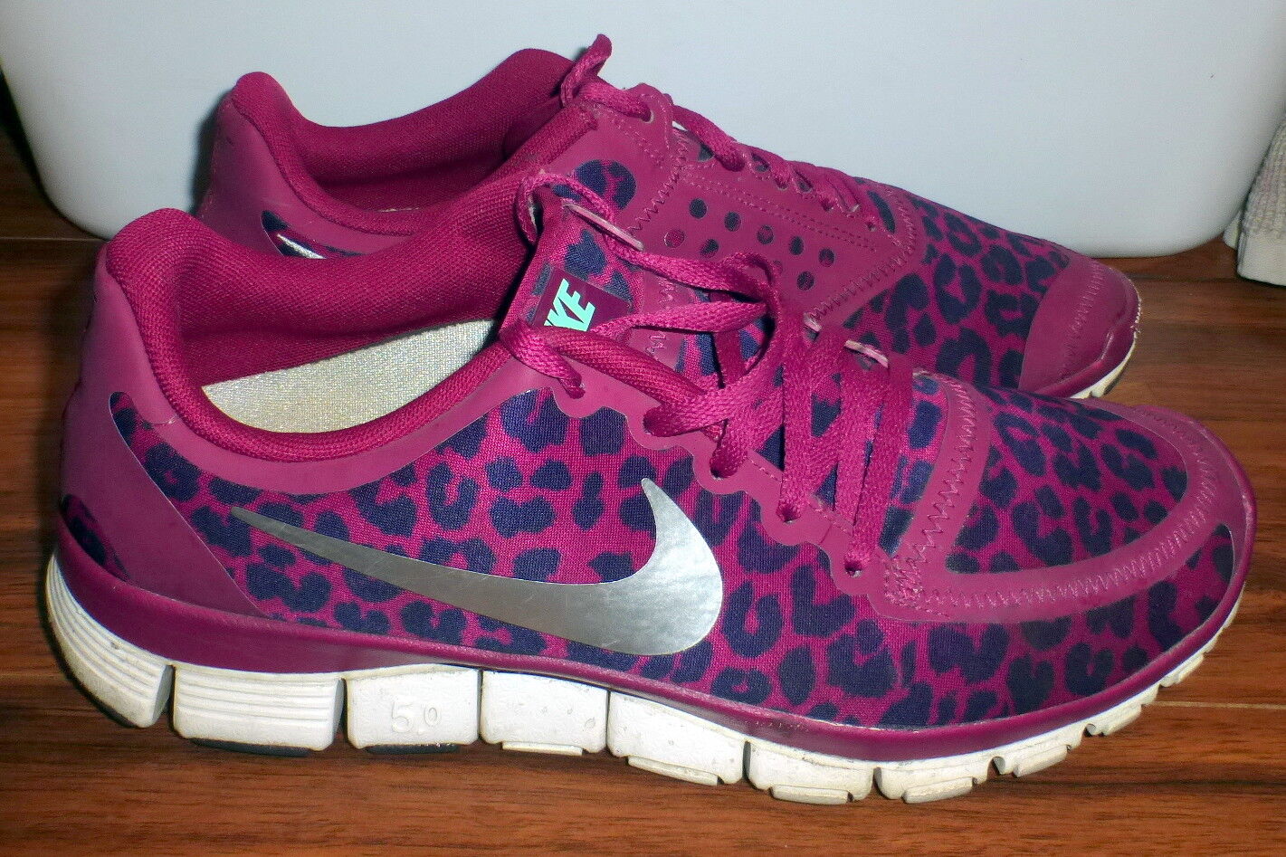 womens nike free 5.0 v4 leopard cheetah print shoes