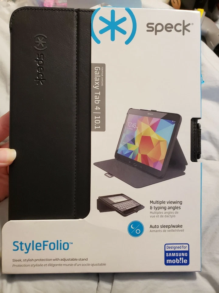 Speck Style Folio Black Case for Samsung Galaxy Tab 4 10.1 Auto Sleep/Wake - Image 3 of 4