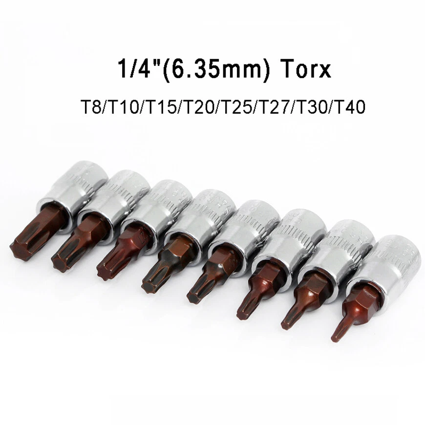 Tournevis Torx t6 t7 t8 t9 t10 t15 t20 t25 t27 t30 t40 Long sin Trou  Central