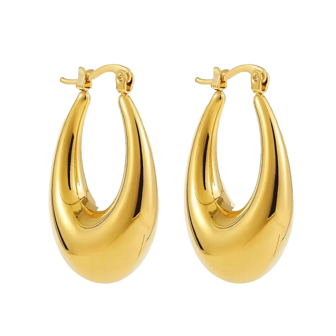 Oval Hoop Fashion Earrings