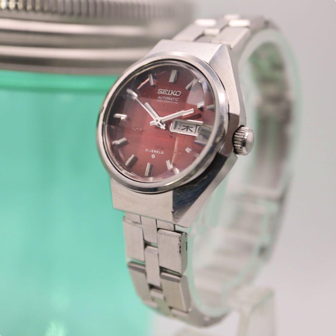 SEIKO 自動巻き デイデイトカットガラス レディース腕時計 1231 Seiko Automatic Day Date Cut Glass Ladies Watch 1231 | eBay