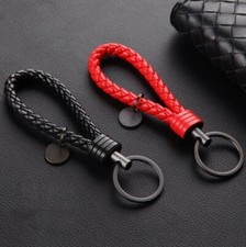 Men Creative Metal Leather Key Chain Ring Keyfob Car Keyring Keychain Holder HOT