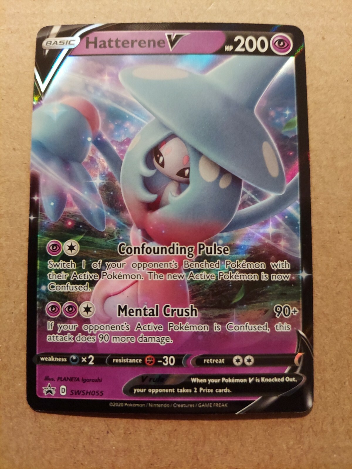 Hatterene V SWSH055 NM Promo Ultra Rare Pokemon Card