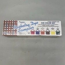 Basketry Reed Dye Lot 6 Napier Sampler 73322 Fiber Blue Green Red .5 oz Crafts