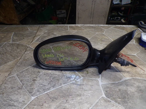 98-02 1998-2002 DAEWOO LANOS LEFT DRIVER'S SIDE DOOR MIRROR LEVER MANUAL BLACK