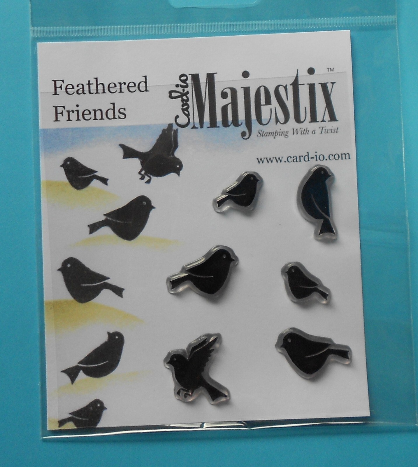 CARD-IO Majestix  FEATHERED FRIENDS  CDMAFE-05 STAMP SET  assorted birds