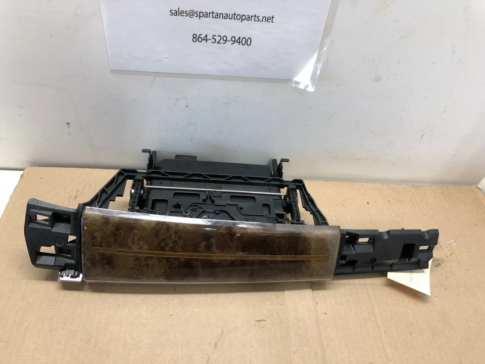 BMW 750Li 750i F01 F02 2011-2015 tablero DVD CD cambiador cubierta moldura panel de madera OEM Foto 2 de 4