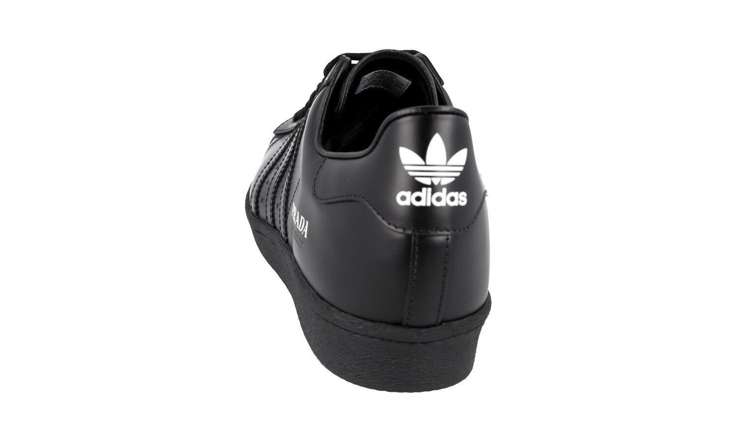 PRADA FOR ADIDAS SUPERSTAR SNEAKERS SHOES 2EG321 BLACK LEATHER NEW image 4
