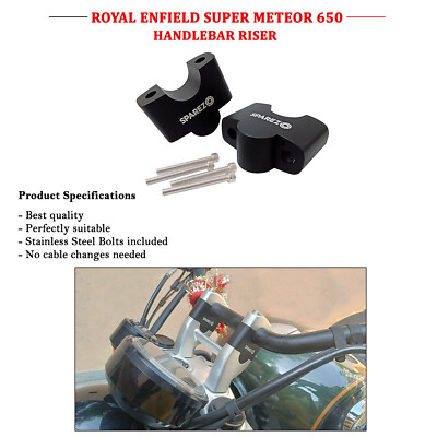 Fit Für Royal Enfield '' Super Meteor 650 Aluminium Lenker Riser 35mm Black