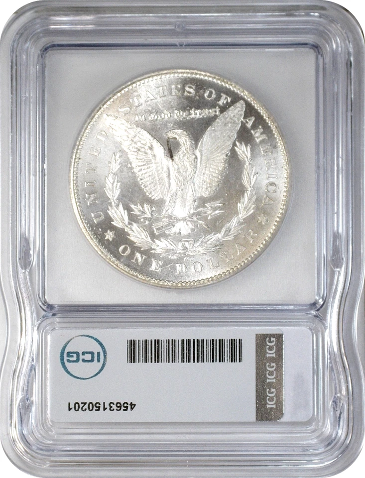 1878-CC Morgan S$1 Silver $1 Dollar ICG MS62 SPL Semi PL Proof Like - Image 2 of 3