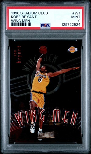 PSA 9 1998 Stadium Club Wing Men #W1 Kobe Bryant Los Angeles Lakers