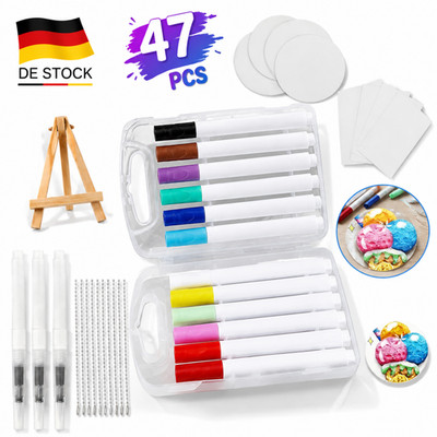 47-Teiliges Magic Puffy Paint Set Schaum Textur 3D Malset für Kinder NEU DE