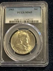 1961 P  Silver  Franklin Half Dollar, PCGS MS65  **PREMIUM QUALITY**