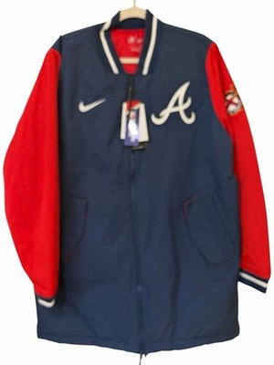 Atlanta Braves Men Authentic Collection Dugout Jacket L New $200