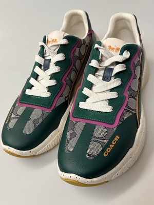 COACH Outlet Citysole Runner Green & Grey  MENS SIZE 7.5/WOMEN 9 EXCELLENT w/BOX