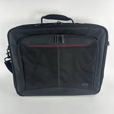 Targus Laptop Briefcase Bag Black 18  Padded Computer Case Shoulder Strap