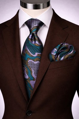 OLYMPIA  TIE & POCKET SQAURE by VERSE9