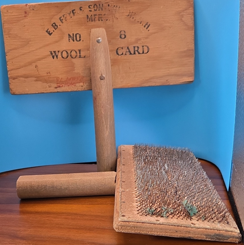 E.B. Frye & Son No. 8 Wool Card Hand Carders Pair, Flat Style, Mfrs