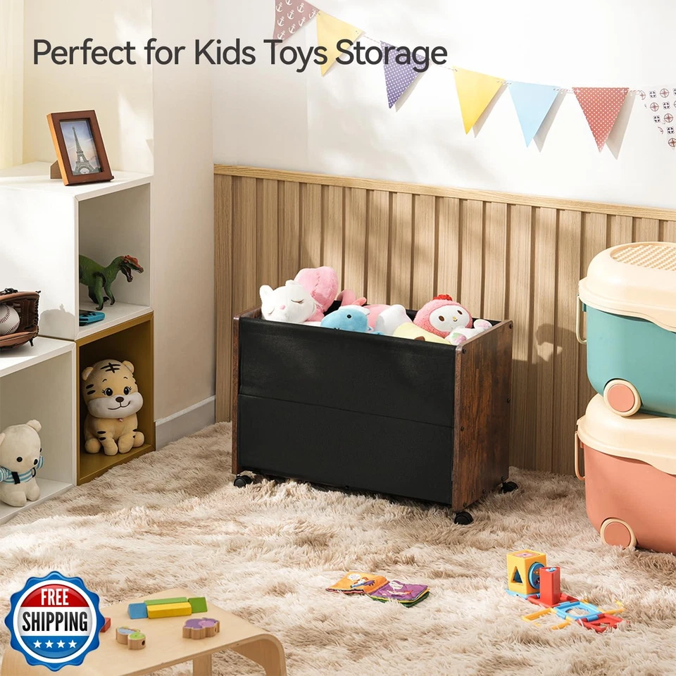 FOUCSSOMEI Caja de Juguetes, Organizador de Almacenamiento de Juguetes, Caja de Juguetes para Niños Niñas, Juguete para Niños S Foto 2 de 4