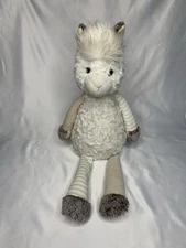 20" Purely Lux LLAMA WHITE TAN plush stuffed