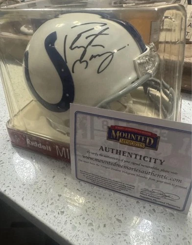 Peyton Manning Indianapolis Colts Autographed Mini Helmet - Certified Authentic