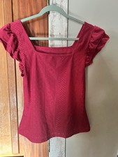 Juniors Ruffle Sleeve Blouse Size Medium