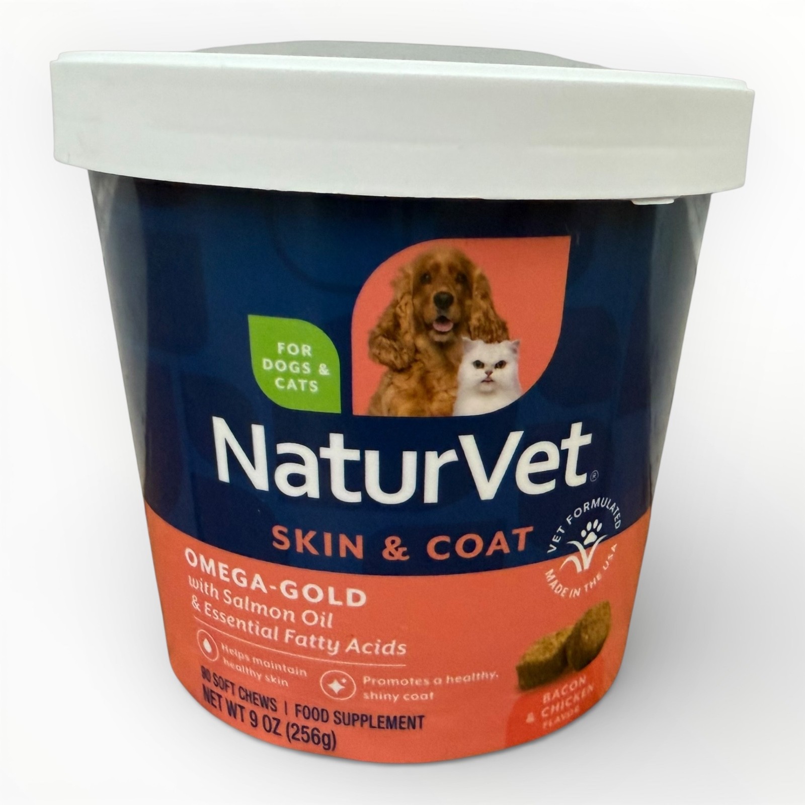 NaturVet Skin & Coat Supplements For Dogs & Cats - Omega Gol