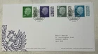 GB KCIII 2023 Barcode Machin New Values RM FDC Windsor Coat Of Arms SHS