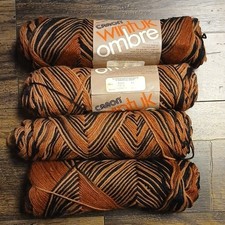 Caron Wintuk Ombre Yarn Lot Earth 4 Ply Skeins 100% DuPont Orlon Weight 14.5 oz