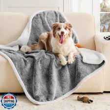 ChiXnuggle Dog Blanket Waterproof, Reversible Faux Fur and Sherpa