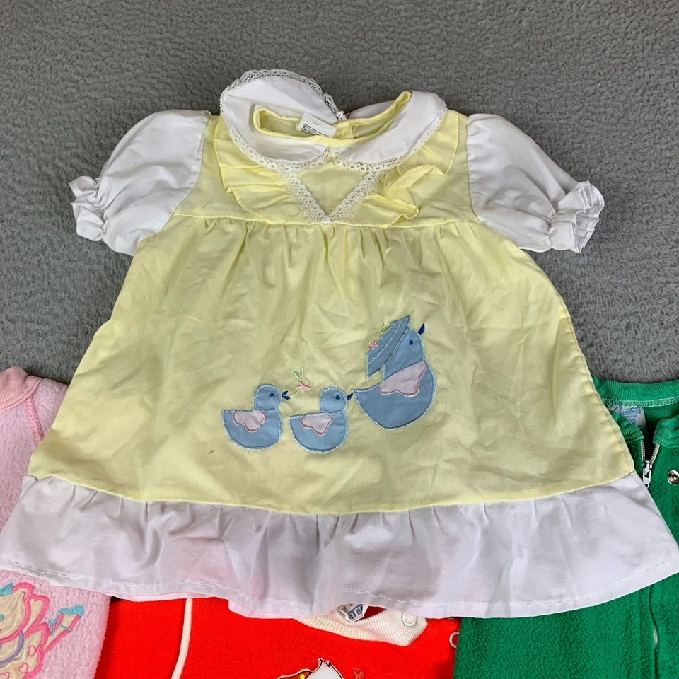 True Vintage Baby Clothes Lot 60s 70s 80s Mickey Mouse Bundle Shirtees Carters - Image 3 of 4