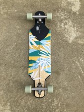 skateboard longboard mini drop 32,3"x8,2"  design floreal nuovo perfetto