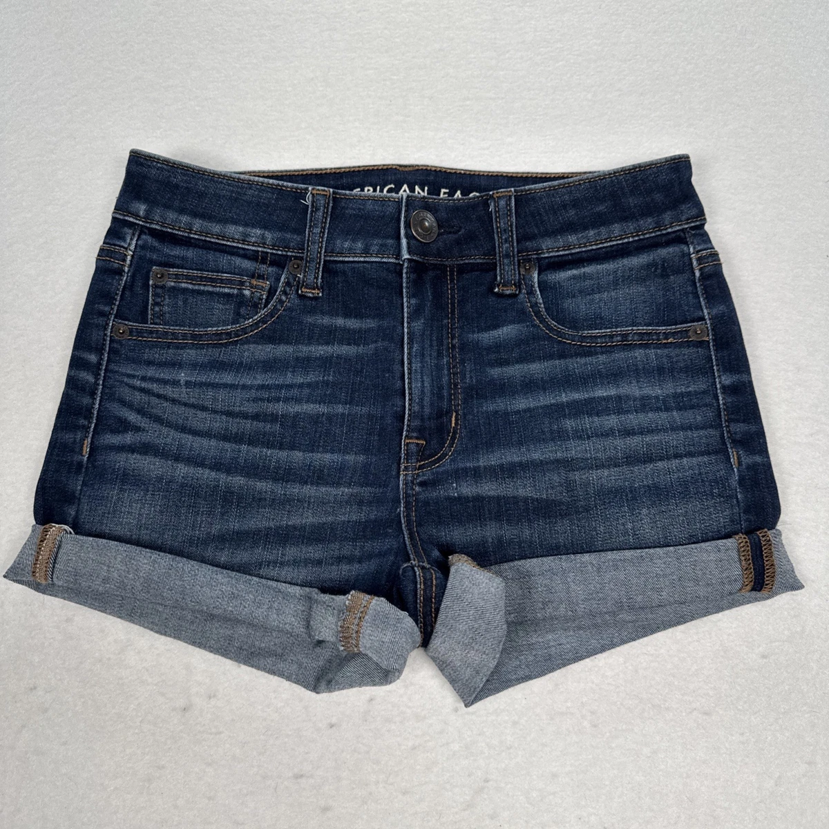 Jean-cigarette à taille haute en rondeur rigide et extensible